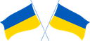 The Flag of Ukraine Crossed Flags