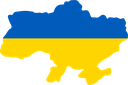 The Flag of Ukraine Map