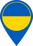 The Flag of Ukraine Map Pin