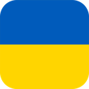 The Flag of Ukraine Rounded Square