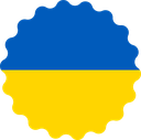 The Flag of Ukraine Scallop Circle