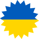 The Flag of Ukraine Star Burst