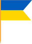 The Flag of Ukraine V Cut