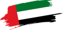 The Flag of United Arab Emirates Brushed
