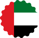 The Flag of United Arab Emirates Scallop Circle
