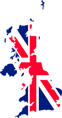 The Flag of United Kingdom Map
