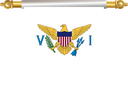 The Flag of United States Virgin Islands Hanging Banner I