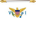 The Flag of United States Virgin Islands Hanging Banner III