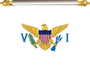 The Flag of United States Virgin Islands Hanging Banner IV