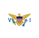 The Flag of United States Virgin Islands Scallop Circle