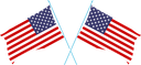 The Flag of United States Crossed Flags