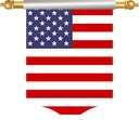 The Flag of United States Hanging Banner I