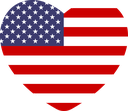 The Flag of United States Heart