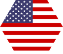 The Flag of United States Hexagon I