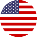 The Flag of United States Round