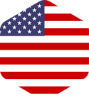 The Flag of United States Rounded Hexagon