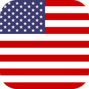 The Flag of United States Rounded Square