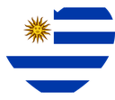 The Flag of Uruguay Heart