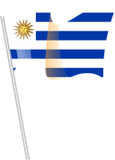 The Flag of Uruguay Pole Flag I