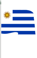 The Flag of Uruguay Pole Flag II