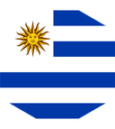 The Flag of Uruguay Rounded Hexagon