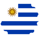 The Flag of Uruguay Scallop Circle