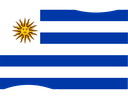 The Flag of Uruguay Wavy I