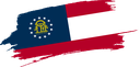 The Flag of US Georgia Brushed