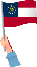 The Flag of US Georgia Handheld