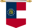The Flag of US Georgia Hanging Banner II