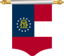 The Flag of US Georgia Hanging Banner I