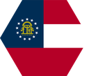 The Flag of US Georgia Hexagon I