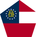 The Flag of US Georgia Pentagon