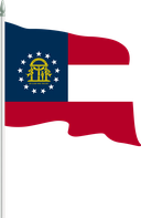 The Flag of US Georgia Pole Flag II