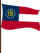 The Flag of US Georgia Pole Flag III