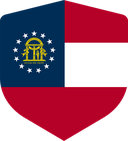 The Flag of US Georgia Shielded I