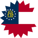 The Flag of US Georgia Star Burst