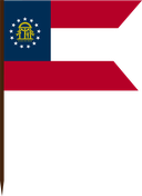 The Flag of US Georgia V Cut