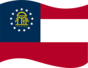 The Flag of US Georgia Wavy I