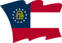 The Flag of US Georgia Wavy II