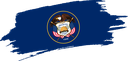 The Flag of Utah Brushed