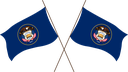 The Flag of Utah Crossed Flags