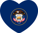 The Flag of Utah Heart