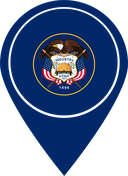 The Flag of Utah Map Pin