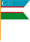 The Flag of Uzbekistan V Cut