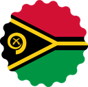 The Flag of Vanuatu Scallop Circle