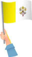 The Flag of Vatican City Handheld
