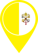 The Flag of Vatican City Map Pin