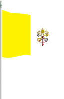 The Flag of Vatican City Pole Flag II