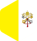 The Flag of Vatican City Rounded Hexagon